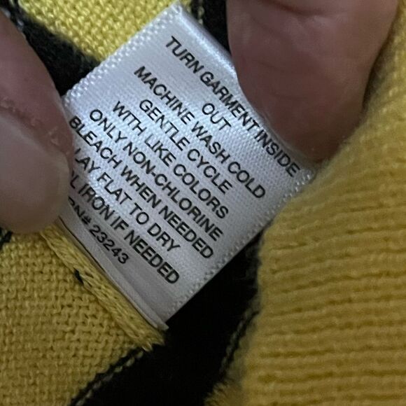 NY&Co Bumble Bee Stripe Cardigan Yellow M - Picture 5 of 6